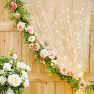 147 Warm White Lights Curtain/backdrop